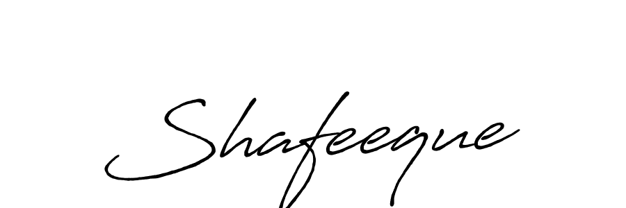 How to make Shafeeque signature? Antro_Vectra_Bolder is a professional autograph style. Create handwritten signature for Shafeeque name. Shafeeque signature style 7 images and pictures png