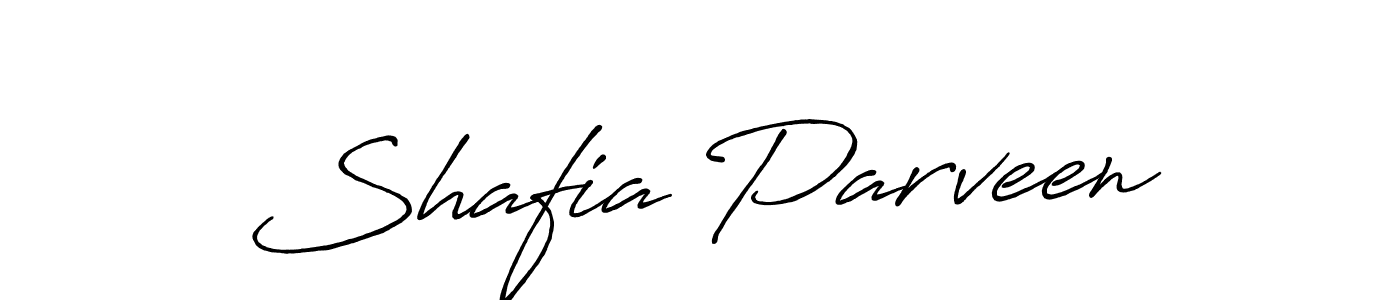 How to make Shafia Parveen name signature. Use Antro_Vectra_Bolder style for creating short signs online. This is the latest handwritten sign. Shafia Parveen signature style 7 images and pictures png