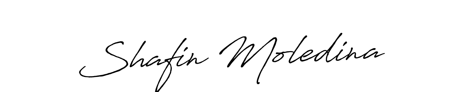 Make a beautiful signature design for name Shafin Moledina. With this signature (Antro_Vectra_Bolder) style, you can create a handwritten signature for free. Shafin Moledina signature style 7 images and pictures png
