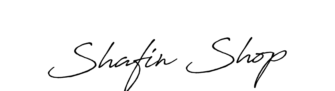 Design your own signature with our free online signature maker. With this signature software, you can create a handwritten (Antro_Vectra_Bolder) signature for name Shafin Shop. Shafin Shop signature style 7 images and pictures png