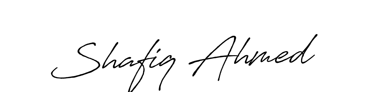 Use a signature maker to create a handwritten signature online. With this signature software, you can design (Antro_Vectra_Bolder) your own signature for name Shafiq Ahmed. Shafiq Ahmed signature style 7 images and pictures png