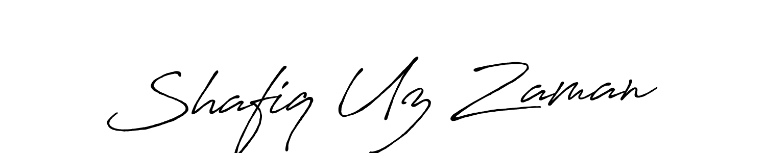 Shafiq Uz Zaman stylish signature style. Best Handwritten Sign (Antro_Vectra_Bolder) for my name. Handwritten Signature Collection Ideas for my name Shafiq Uz Zaman. Shafiq Uz Zaman signature style 7 images and pictures png