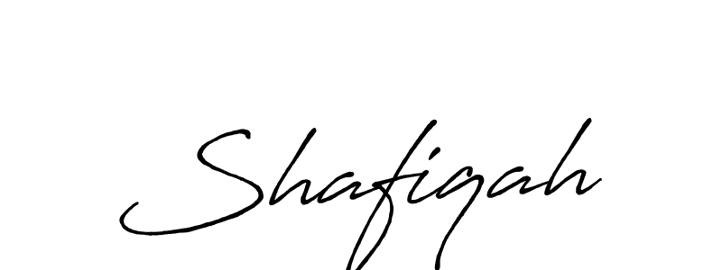 Make a beautiful signature design for name Shafiqah. With this signature (Antro_Vectra_Bolder) style, you can create a handwritten signature for free. Shafiqah signature style 7 images and pictures png