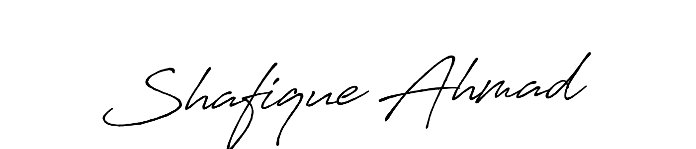 Create a beautiful signature design for name Shafique Ahmad. With this signature (Antro_Vectra_Bolder) fonts, you can make a handwritten signature for free. Shafique Ahmad signature style 7 images and pictures png