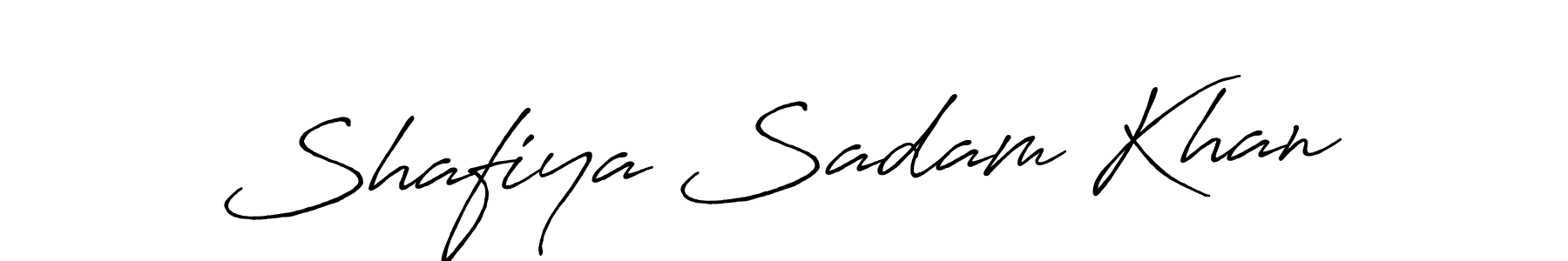 Antro_Vectra_Bolder is a professional signature style that is perfect for those who want to add a touch of class to their signature. It is also a great choice for those who want to make their signature more unique. Get Shafiya Sadam Khan name to fancy signature for free. Shafiya Sadam Khan signature style 7 images and pictures png