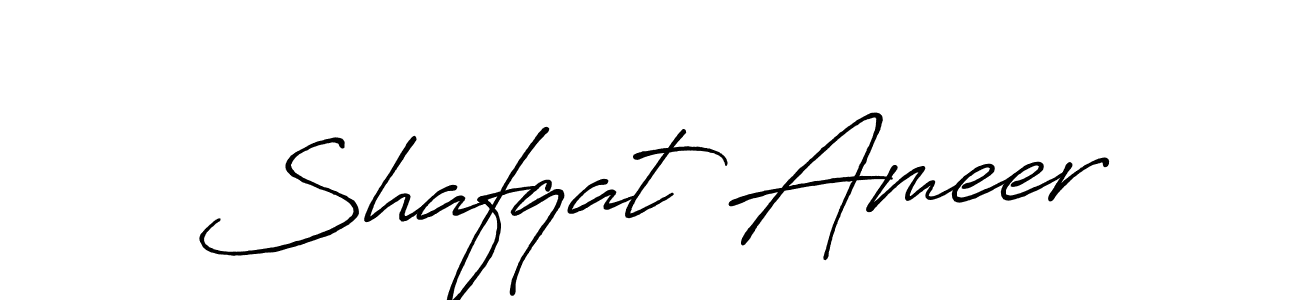 How to make Shafqat Ameer name signature. Use Antro_Vectra_Bolder style for creating short signs online. This is the latest handwritten sign. Shafqat Ameer signature style 7 images and pictures png
