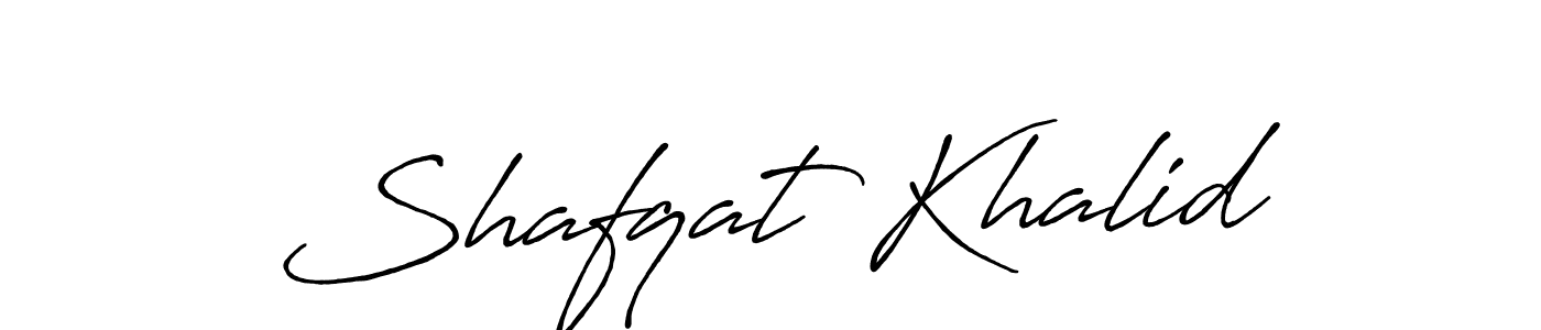 Create a beautiful signature design for name Shafqat Khalid. With this signature (Antro_Vectra_Bolder) fonts, you can make a handwritten signature for free. Shafqat Khalid signature style 7 images and pictures png