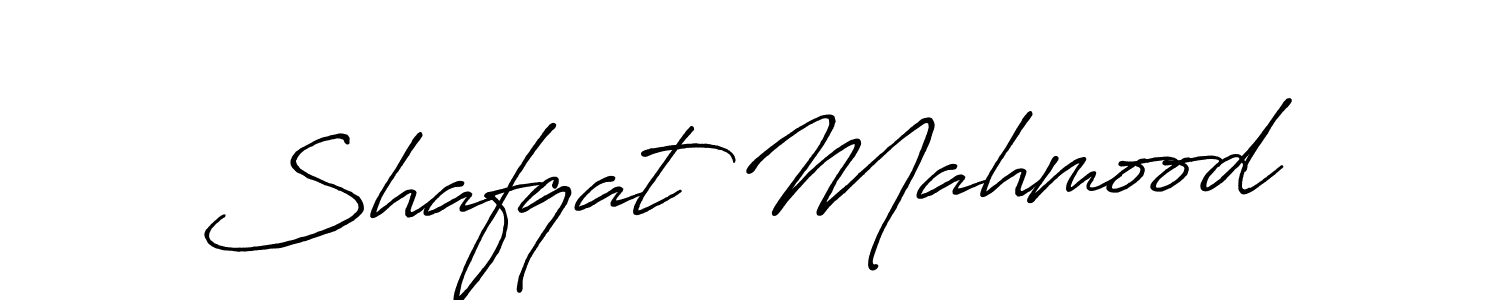 Make a beautiful signature design for name Shafqat Mahmood. With this signature (Antro_Vectra_Bolder) style, you can create a handwritten signature for free. Shafqat Mahmood signature style 7 images and pictures png