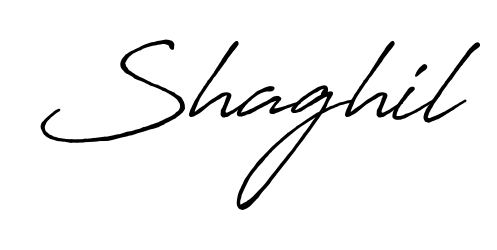 Create your official email sign-off with Shaghil name in Antro_Vectra_Bolder style. Crisp, clean, and perfectly legible across all screens. Shaghil signature style 7 images and pictures png