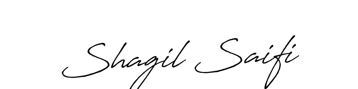 How to make Shagil Saifi signature? Antro_Vectra_Bolder is a professional autograph style. Create handwritten signature for Shagil Saifi name. Shagil Saifi signature style 7 images and pictures png