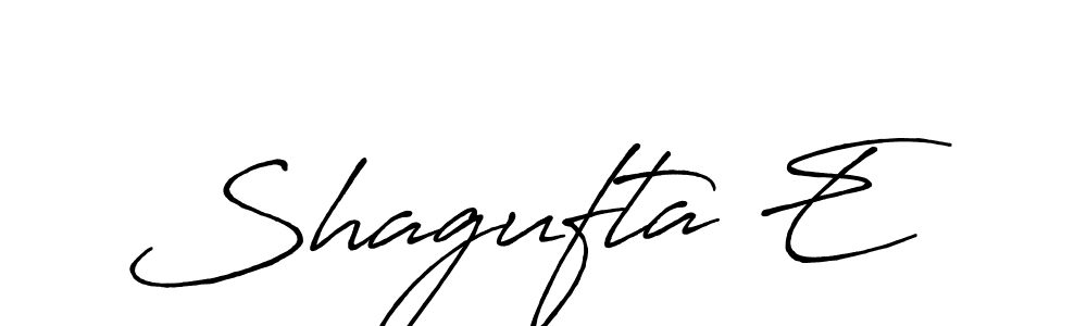 How to make Shagufta E signature? Antro_Vectra_Bolder is a professional autograph style. Create handwritten signature for Shagufta E name. Shagufta E signature style 7 images and pictures png