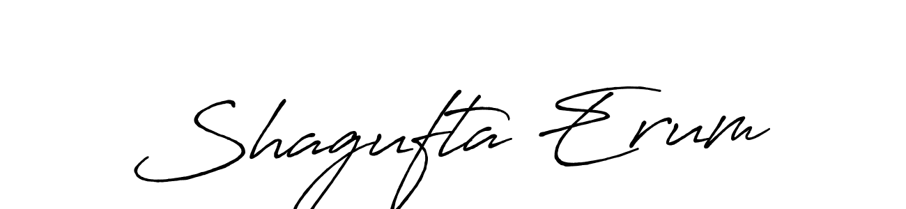 Shagufta Erum stylish signature style. Best Handwritten Sign (Antro_Vectra_Bolder) for my name. Handwritten Signature Collection Ideas for my name Shagufta Erum. Shagufta Erum signature style 7 images and pictures png