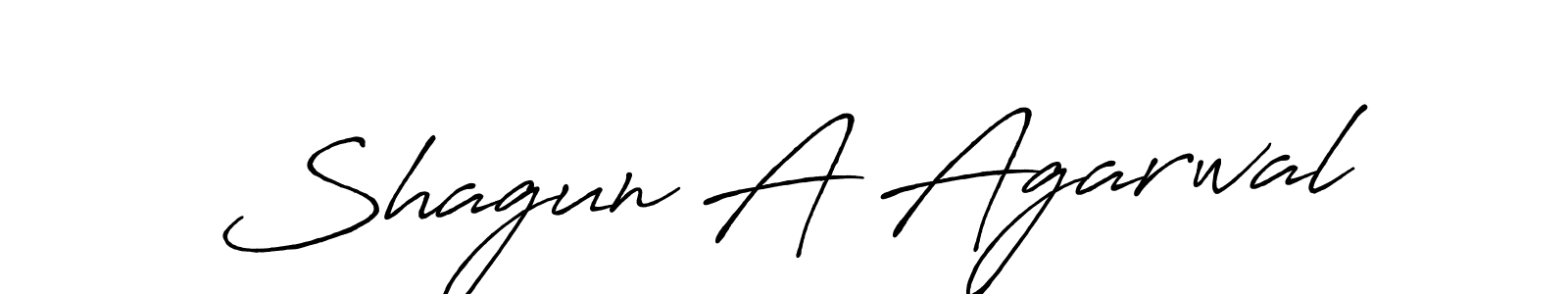 Also we have Shagun A Agarwal name is the best signature style. Create professional handwritten signature collection using Antro_Vectra_Bolder autograph style. Shagun A Agarwal signature style 7 images and pictures png
