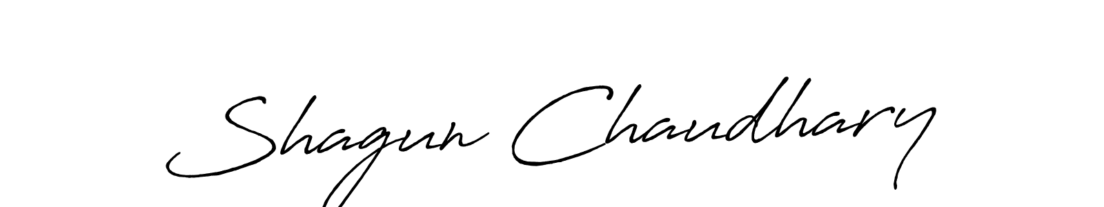 Use a signature maker to create a handwritten signature online. With this signature software, you can design (Antro_Vectra_Bolder) your own signature for name Shagun Chaudhary. Shagun Chaudhary signature style 7 images and pictures png