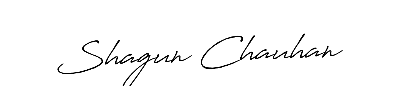 Shagun Chauhan stylish signature style. Best Handwritten Sign (Antro_Vectra_Bolder) for my name. Handwritten Signature Collection Ideas for my name Shagun Chauhan. Shagun Chauhan signature style 7 images and pictures png