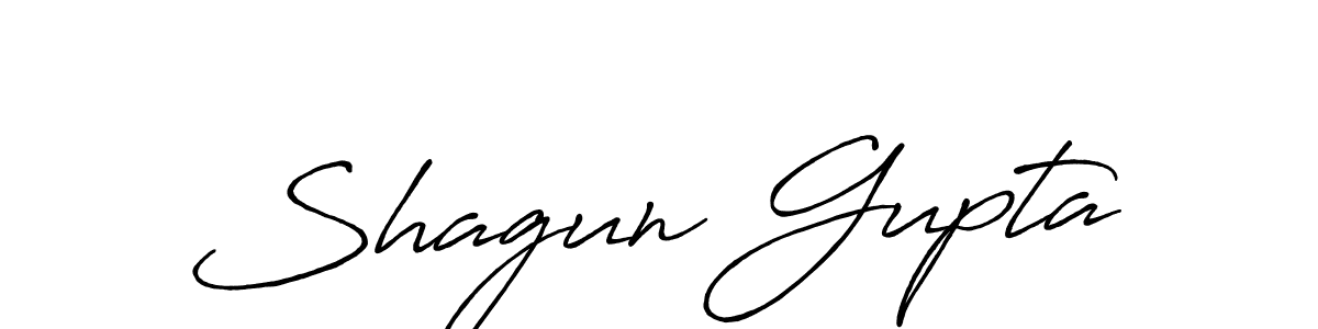 Make a beautiful signature design for name Shagun Gupta. With this signature (Antro_Vectra_Bolder) style, you can create a handwritten signature for free. Shagun Gupta signature style 7 images and pictures png