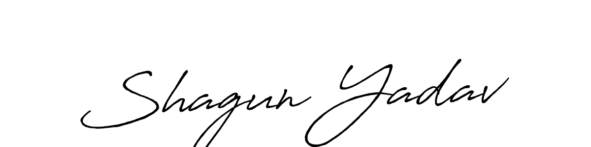 Also You can easily find your signature by using the search form. We will create Shagun Yadav name handwritten signature images for you free of cost using Antro_Vectra_Bolder sign style. Shagun Yadav signature style 7 images and pictures png