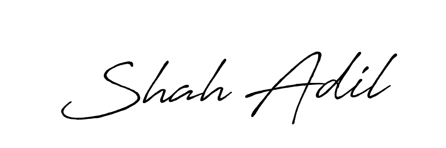 Create a beautiful signature design for name Shah Adil. With this signature (Antro_Vectra_Bolder) fonts, you can make a handwritten signature for free. Shah Adil signature style 7 images and pictures png