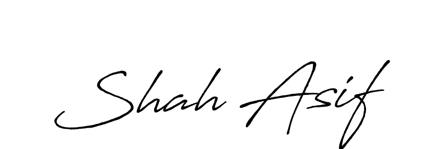 Shah Asif stylish signature style. Best Handwritten Sign (Antro_Vectra_Bolder) for my name. Handwritten Signature Collection Ideas for my name Shah Asif. Shah Asif signature style 7 images and pictures png