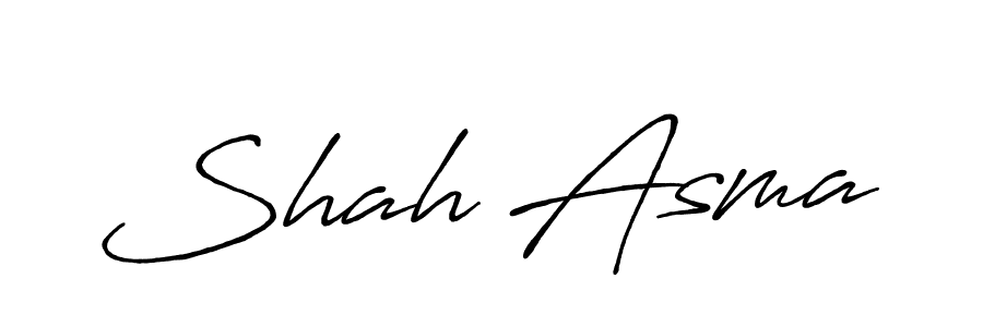 Create a beautiful signature design for name Shah Asma. With this signature (Antro_Vectra_Bolder) fonts, you can make a handwritten signature for free. Shah Asma signature style 7 images and pictures png