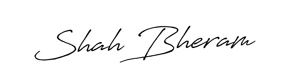 Use a signature maker to create a handwritten signature online. With this signature software, you can design (Antro_Vectra_Bolder) your own signature for name Shah Bheram. Shah Bheram signature style 7 images and pictures png