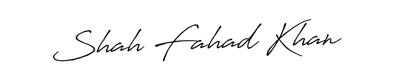 Design your own signature with our free online signature maker. With this signature software, you can create a handwritten (Antro_Vectra_Bolder) signature for name Shah Fahad Khan. Shah Fahad Khan signature style 7 images and pictures png