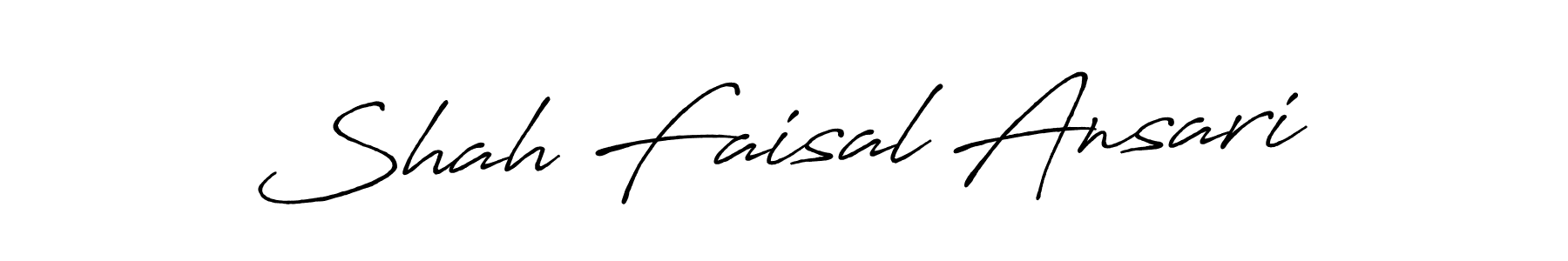 Create a beautiful signature design for name Shah Faisal Ansari. With this signature (Antro_Vectra_Bolder) fonts, you can make a handwritten signature for free. Shah Faisal Ansari signature style 7 images and pictures png