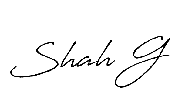 Shah G stylish signature style. Best Handwritten Sign (Antro_Vectra_Bolder) for my name. Handwritten Signature Collection Ideas for my name Shah G. Shah G signature style 7 images and pictures png