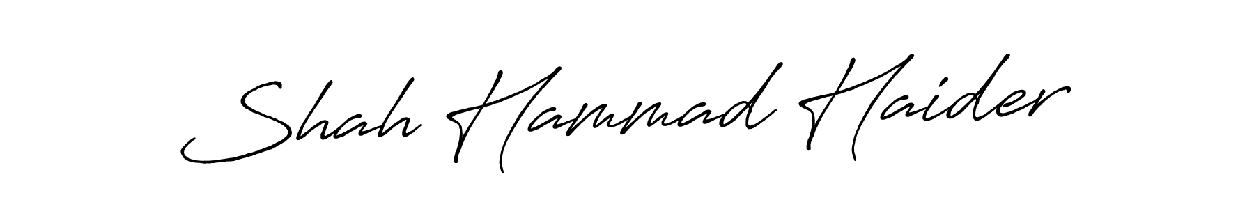 Also we have Shah Hammad Haider name is the best signature style. Create professional handwritten signature collection using Antro_Vectra_Bolder autograph style. Shah Hammad Haider signature style 7 images and pictures png