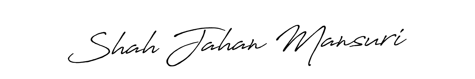 Make a beautiful signature design for name Shah Jahan Mansuri. With this signature (Antro_Vectra_Bolder) style, you can create a handwritten signature for free. Shah Jahan Mansuri signature style 7 images and pictures png