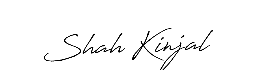 You should practise on your own different ways (Antro_Vectra_Bolder) to write your name (Shah Kinjal) in signature. don't let someone else do it for you. Shah Kinjal signature style 7 images and pictures png