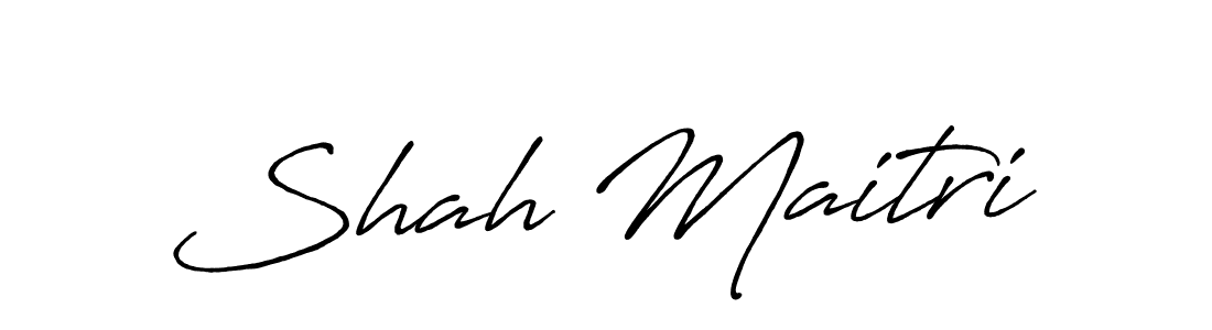 How to make Shah Maitri signature? Antro_Vectra_Bolder is a professional autograph style. Create handwritten signature for Shah Maitri name. Shah Maitri signature style 7 images and pictures png