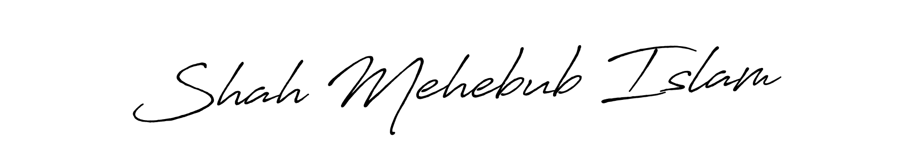 Use a signature maker to create a handwritten signature online. With this signature software, you can design (Antro_Vectra_Bolder) your own signature for name Shah Mehebub Islam. Shah Mehebub Islam signature style 7 images and pictures png