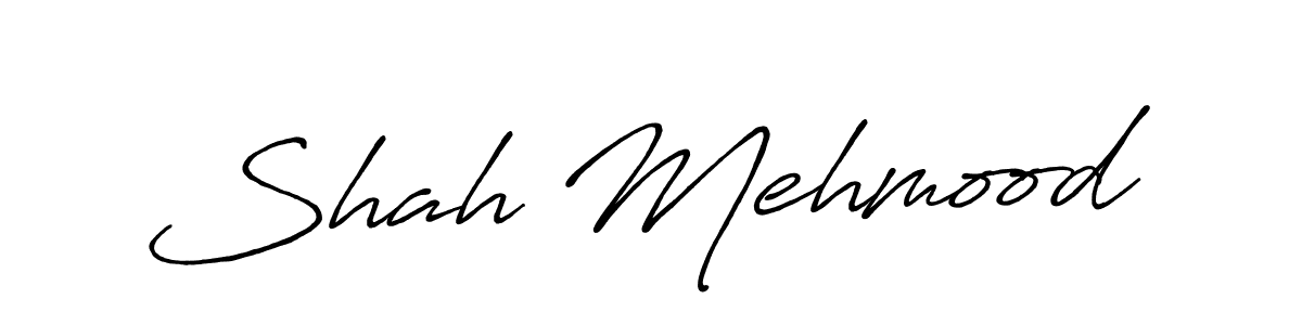 Shah Mehmood stylish signature style. Best Handwritten Sign (Antro_Vectra_Bolder) for my name. Handwritten Signature Collection Ideas for my name Shah Mehmood. Shah Mehmood signature style 7 images and pictures png