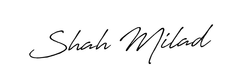 Also we have Shah Milad name is the best signature style. Create professional handwritten signature collection using Antro_Vectra_Bolder autograph style. Shah Milad signature style 7 images and pictures png