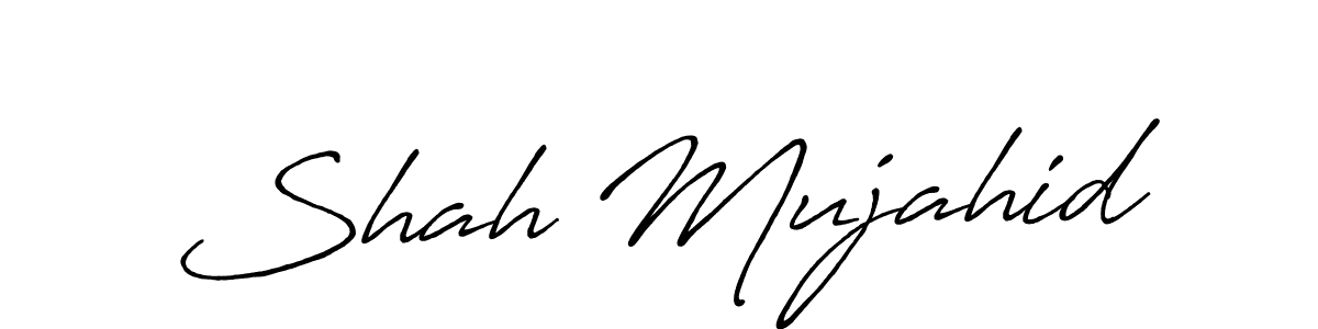 Similarly Antro_Vectra_Bolder is the best handwritten signature design. Signature creator online .You can use it as an online autograph creator for name Shah Mujahid. Shah Mujahid signature style 7 images and pictures png