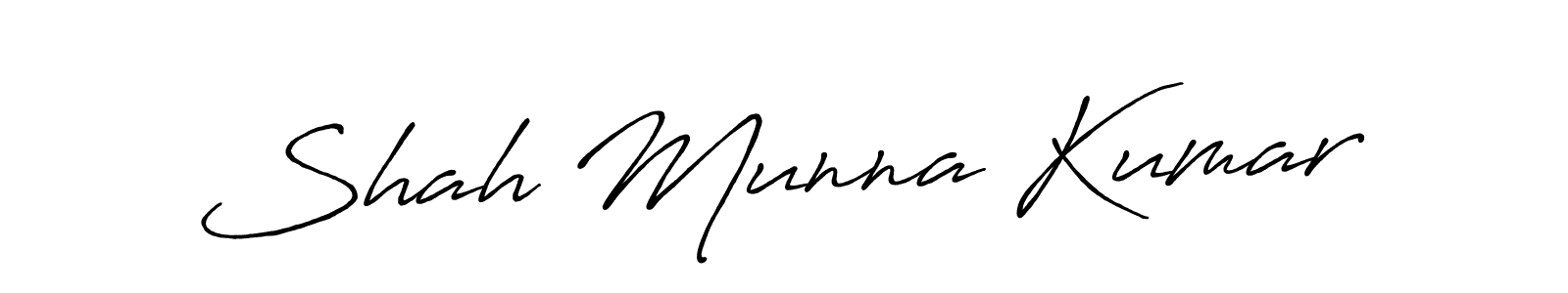 Create a beautiful signature design for name Shah Munna Kumar. With this signature (Antro_Vectra_Bolder) fonts, you can make a handwritten signature for free. Shah Munna Kumar signature style 7 images and pictures png