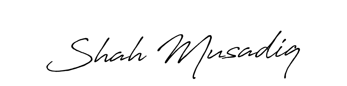 Make a beautiful signature design for name Shah Musadiq. Use this online signature maker to create a handwritten signature for free. Shah Musadiq signature style 7 images and pictures png