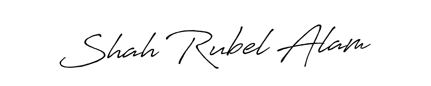 How to make Shah Rubel Alam name signature. Use Antro_Vectra_Bolder style for creating short signs online. This is the latest handwritten sign. Shah Rubel Alam signature style 7 images and pictures png