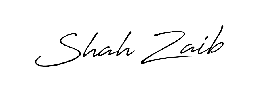 Make a beautiful signature design for name Shah Zaib. With this signature (Antro_Vectra_Bolder) style, you can create a handwritten signature for free. Shah Zaib signature style 7 images and pictures png