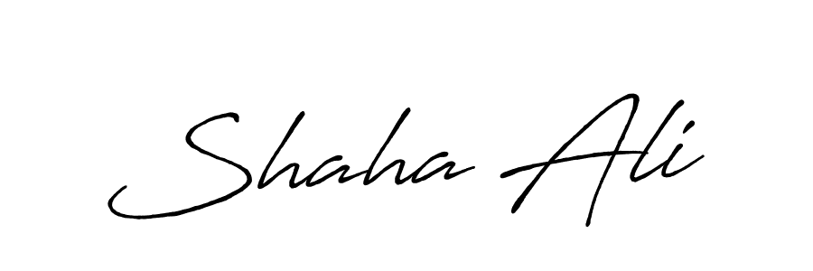 How to make Shaha Ali name signature. Use Antro_Vectra_Bolder style for creating short signs online. This is the latest handwritten sign. Shaha Ali signature style 7 images and pictures png