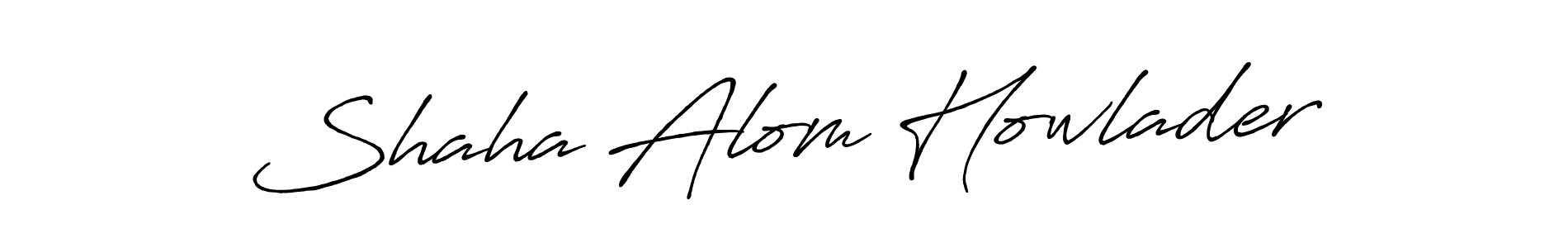 The best way (Antro_Vectra_Bolder) to make a short signature is to pick only two or three words in your name. The name Shaha Alom Howlader include a total of six letters. For converting this name. Shaha Alom Howlader signature style 7 images and pictures png