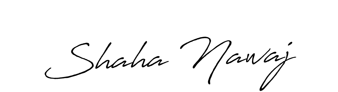 How to make Shaha Nawaj name signature. Use Antro_Vectra_Bolder style for creating short signs online. This is the latest handwritten sign. Shaha Nawaj signature style 7 images and pictures png