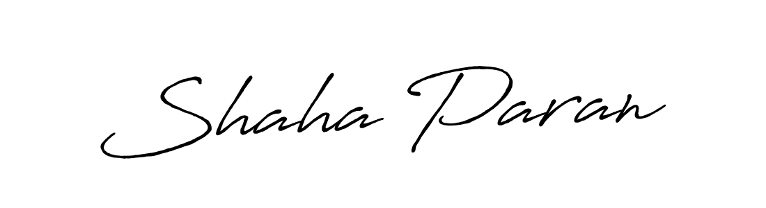 Design your own signature with our free online signature maker. With this signature software, you can create a handwritten (Antro_Vectra_Bolder) signature for name Shaha Paran. Shaha Paran signature style 7 images and pictures png