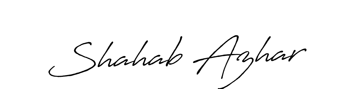 Make a short Shahab Azhar signature style. Manage your documents anywhere anytime using Antro_Vectra_Bolder. Create and add eSignatures, submit forms, share and send files easily. Shahab Azhar signature style 7 images and pictures png