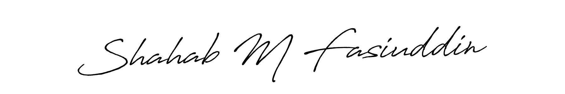 It looks lik you need a new signature style for name Shahab M Fasiuddin. Design unique handwritten (Antro_Vectra_Bolder) signature with our free signature maker in just a few clicks. Shahab M Fasiuddin signature style 7 images and pictures png