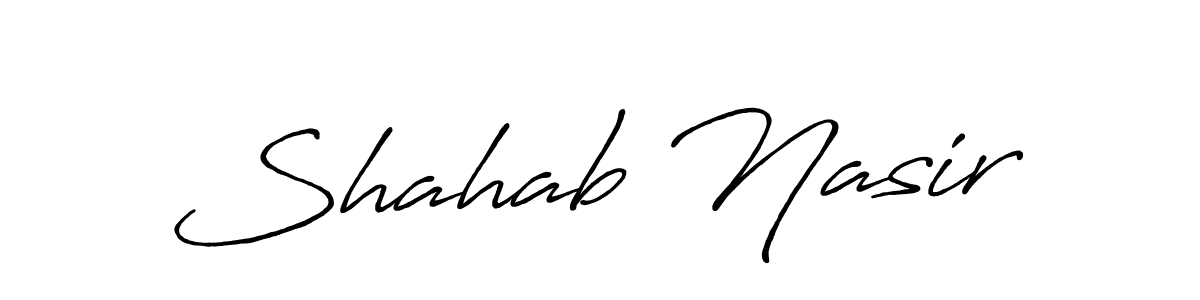 Also we have Shahab Nasir name is the best signature style. Create professional handwritten signature collection using Antro_Vectra_Bolder autograph style. Shahab Nasir signature style 7 images and pictures png