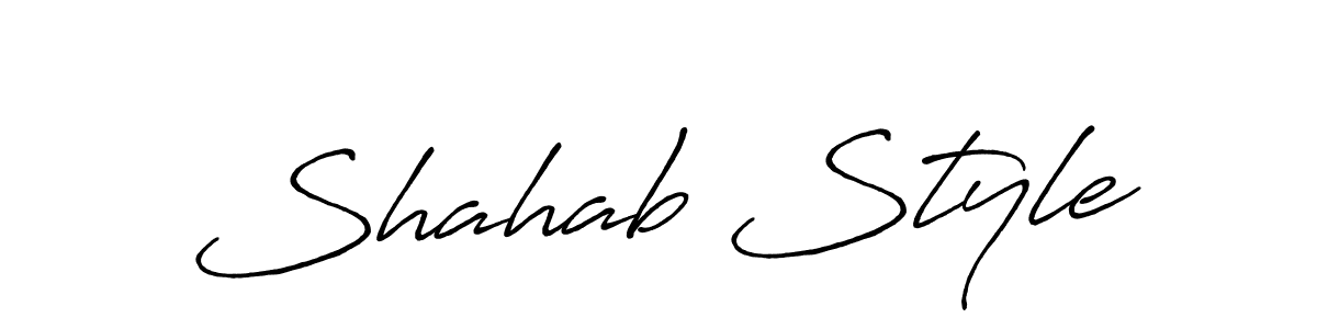 It looks lik you need a new signature style for name Shahab Style. Design unique handwritten (Antro_Vectra_Bolder) signature with our free signature maker in just a few clicks. Shahab Style signature style 7 images and pictures png