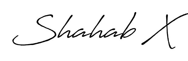 Use a signature maker to create a handwritten signature online. With this signature software, you can design (Antro_Vectra_Bolder) your own signature for name Shahab X. Shahab X signature style 7 images and pictures png