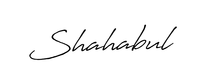 How to make Shahabul signature? Antro_Vectra_Bolder is a professional autograph style. Create handwritten signature for Shahabul name. Shahabul signature style 7 images and pictures png